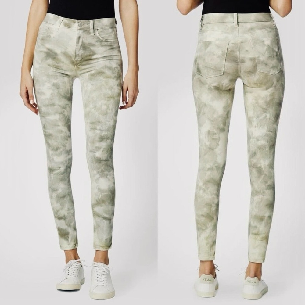 NWT New $195 Hudson Barbara High Waist Skinny Ankle Jeans Sage Fatigue Size 30